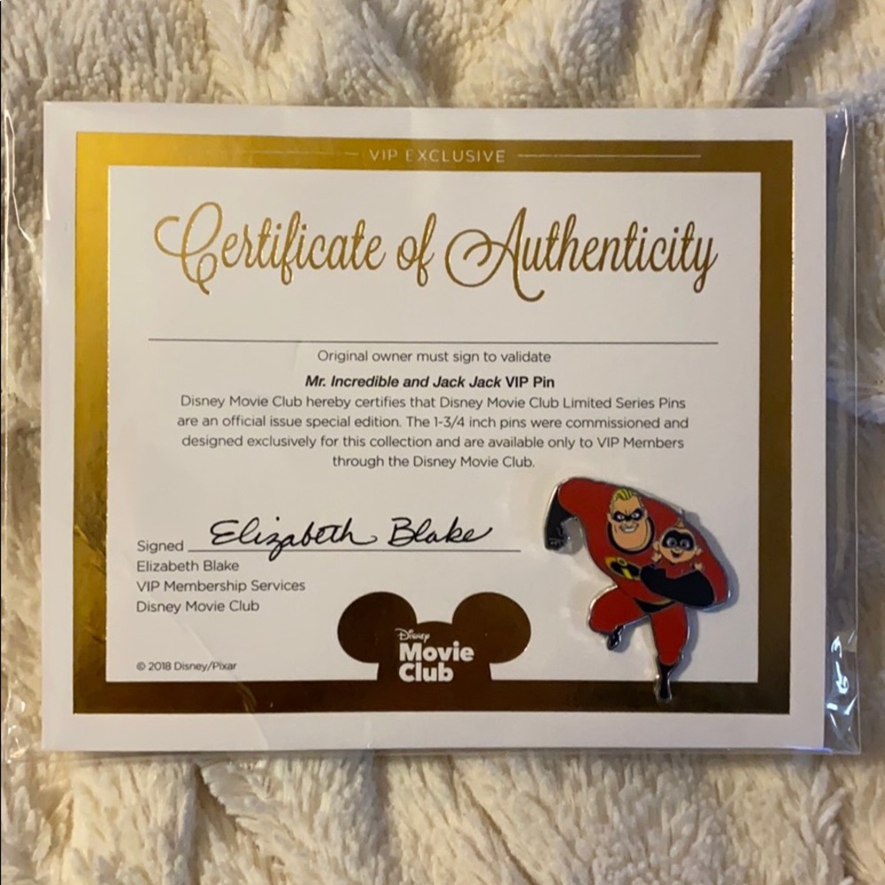 2018 Disney Movie Club Incredibles Pin